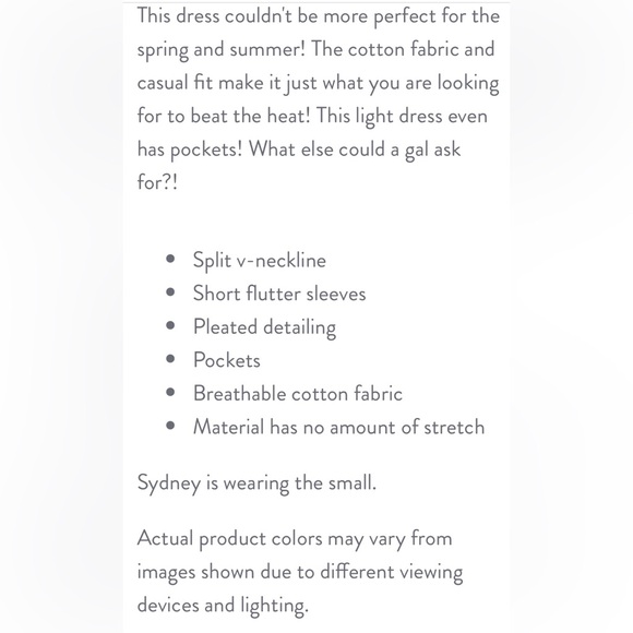 Fuchsia Pink Cotton Dress | Medium | Mint Julep Boutique | NWT - Picture 5 of 8